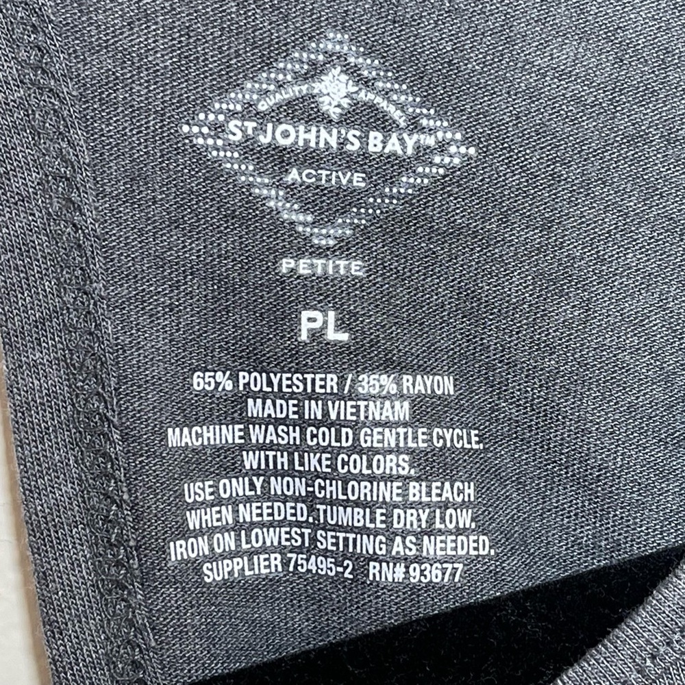 St. John’s Bay Active | Petite Gray Sleeveless Athletic Top | PL - Picture 5 of 5